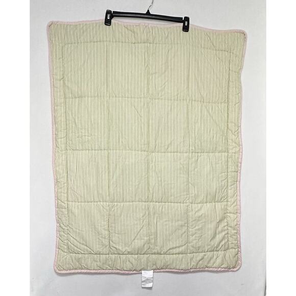 Lambs & Ivy Little Princess Baby Crib Quilt Toddler Bed Pink White Green EUC - Picture 6 of 10